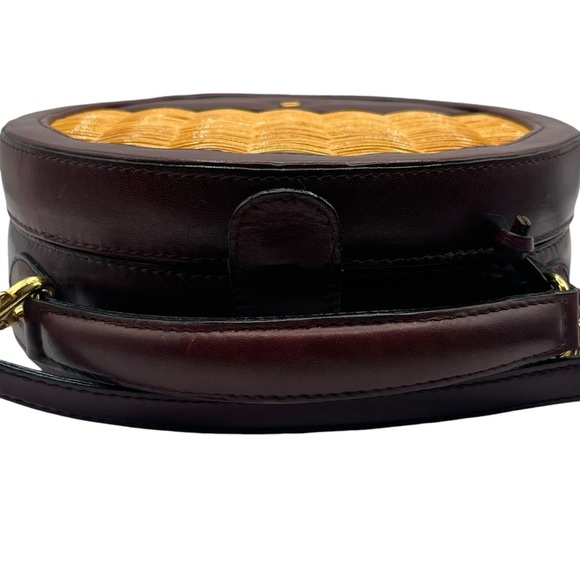 ETIENNE AIGNER ROUND WICKER LEATHER CROSSBODY BAG - Picture 7 of 16